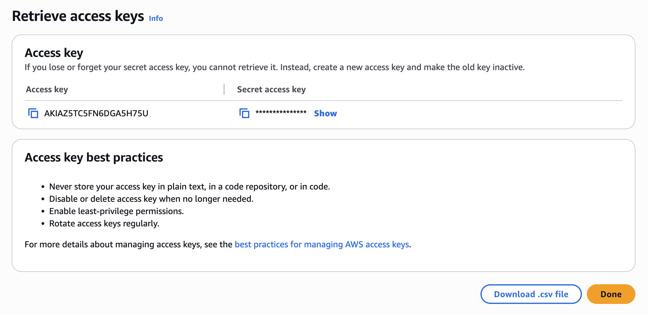 AWS IAM Create Access Key - Use Case Selection
