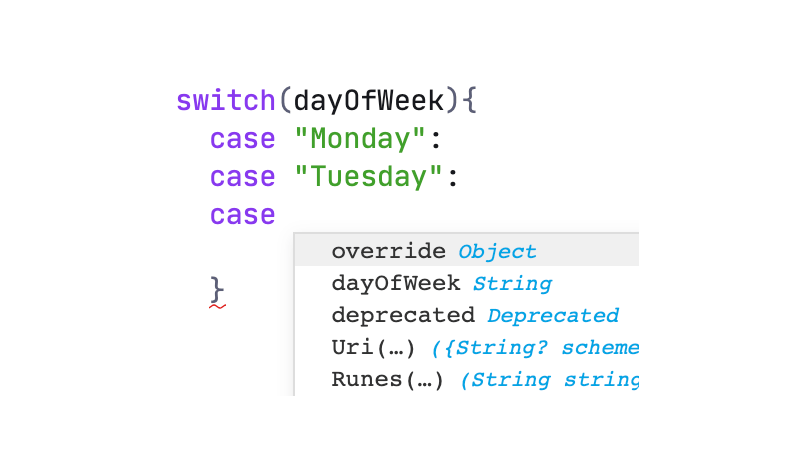 Incorrect Override Suggestion