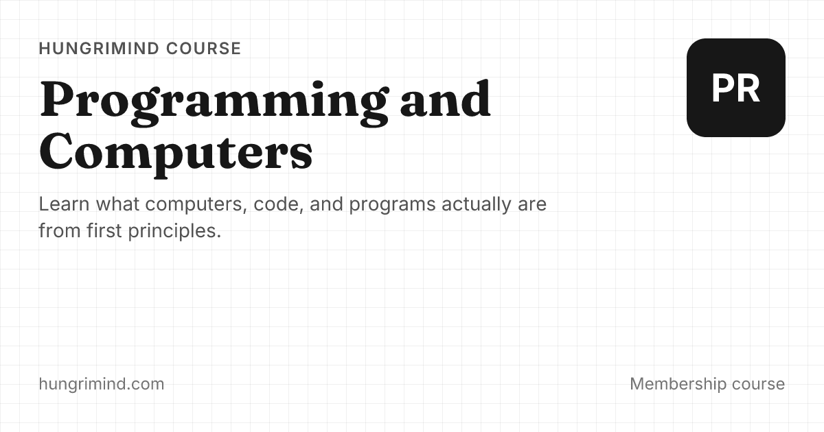 Programming and Computers course