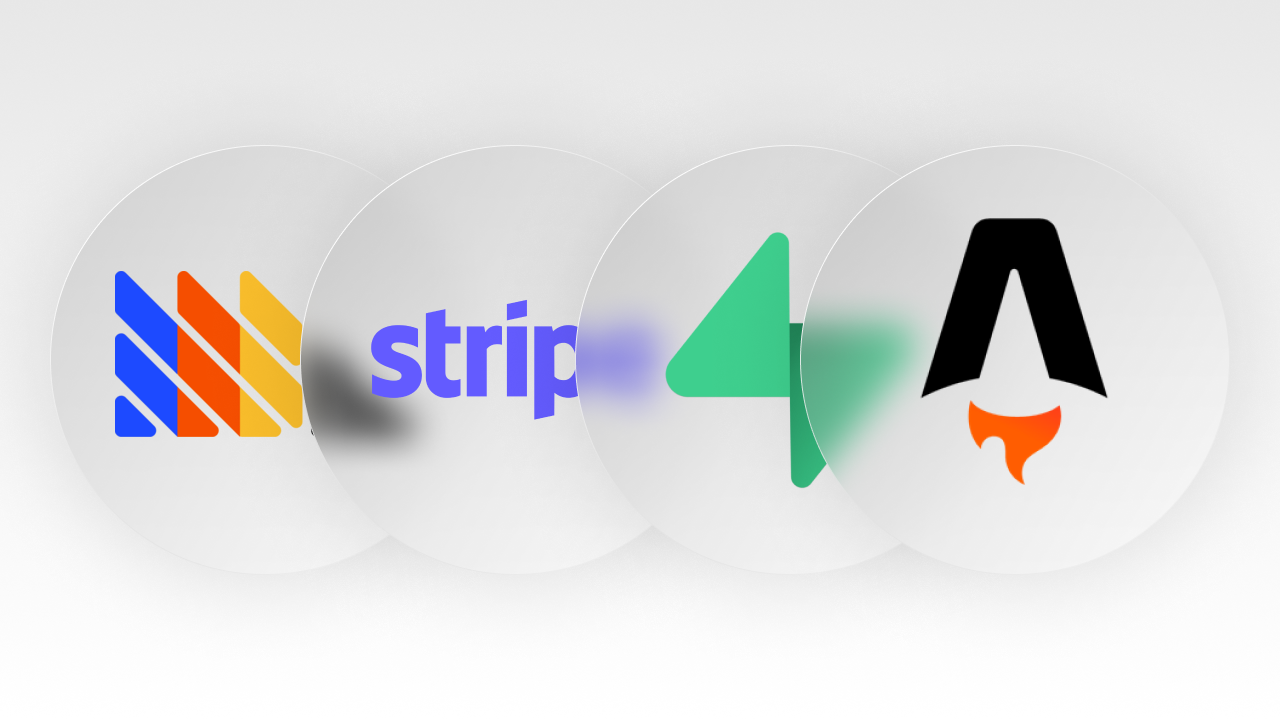 Logos of posthog, stripe, supabase, and Astro